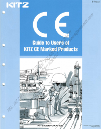 Guide to Users of KITZ CE marked Products